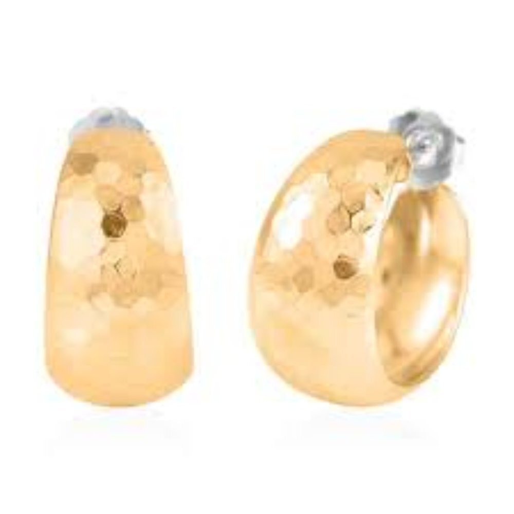 Huggie Hoop Earrings in Goldtone